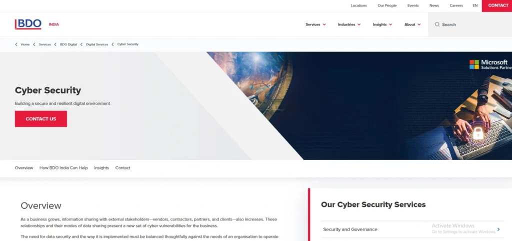 Cyber Security Company in India-BD‌O India Cyber S‍ecurity Practice