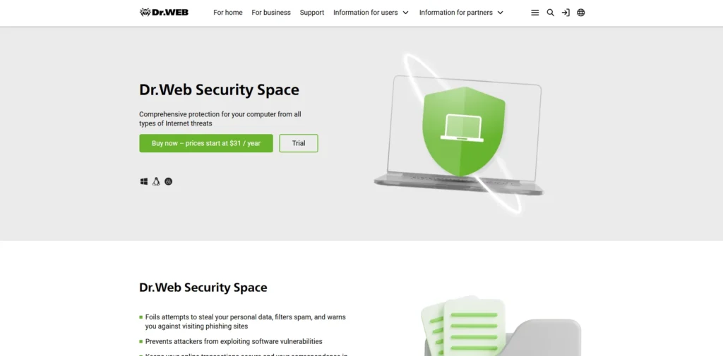 Antivirus for Linux - Dr.Web Security Space