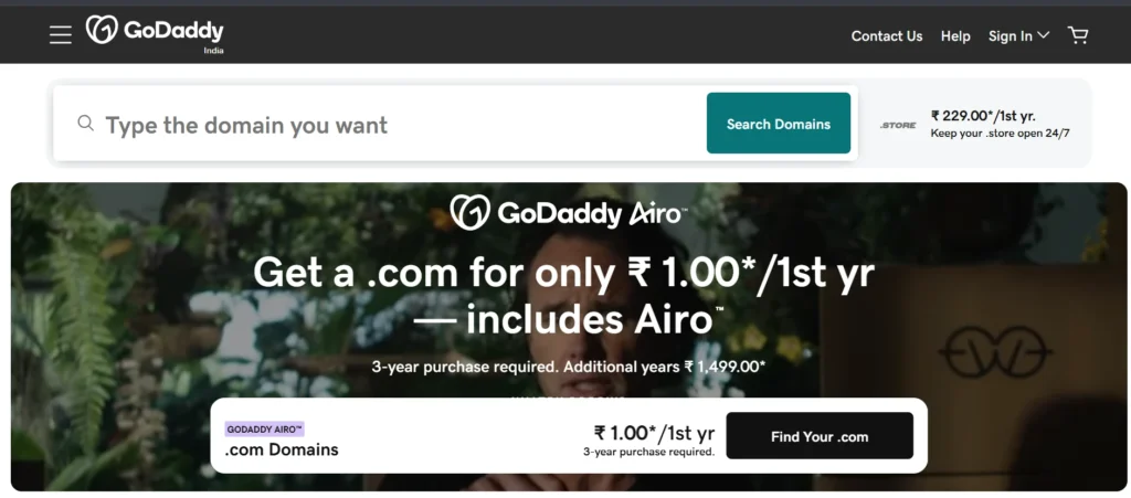 PHP Hosting Provider – GoDaddy