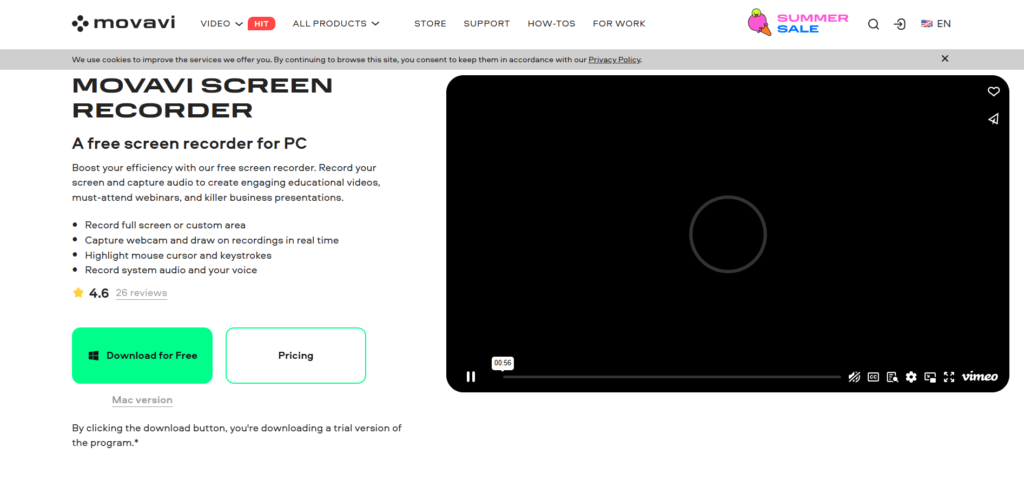 Screen Recording Software for Mac - Movavi Screen Recorder