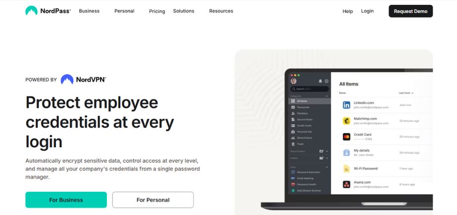 Password management tools - nordpass