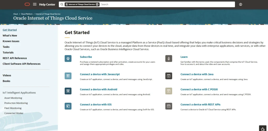 Oracle IoT-IoT Platform