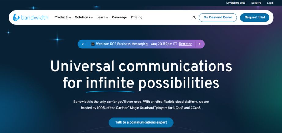 Communication Platforms as a Service - bandwidth