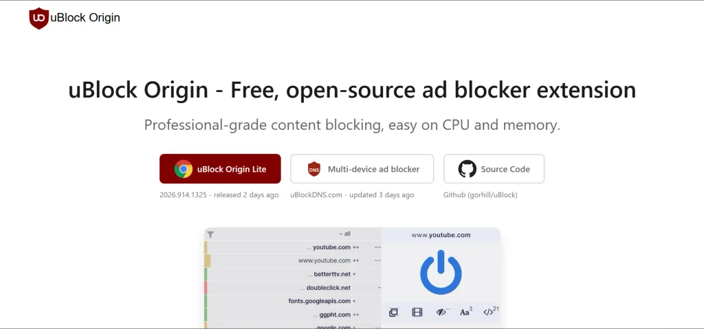 Ad Blocker Software for Chrome-ublock