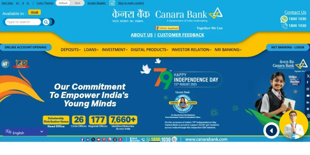 Govt Bank in India - Canara Bank