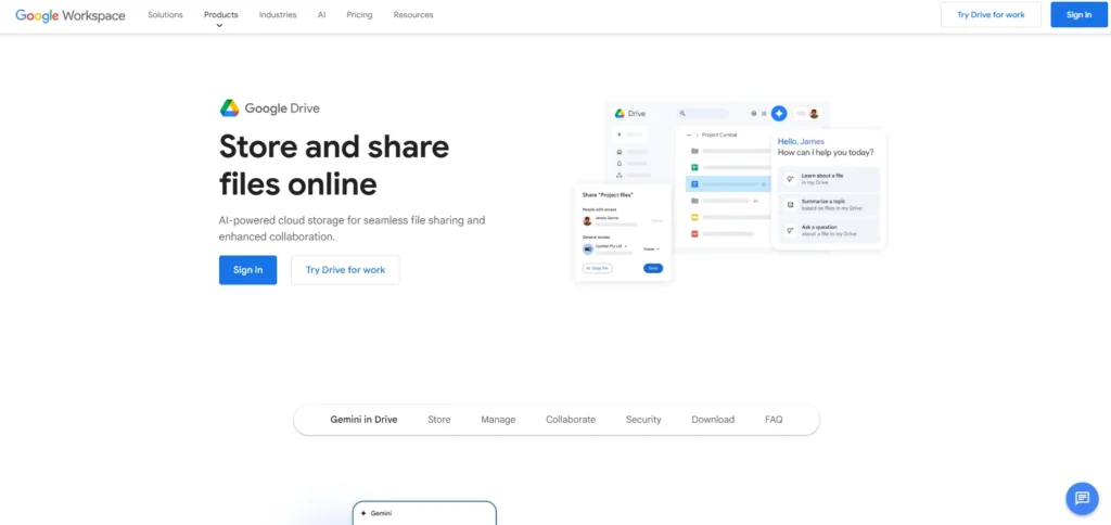 Business Cloud Storage and File Sharing Provider - Google Drive for Business