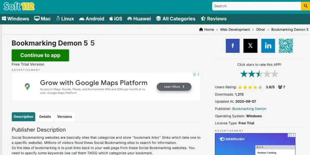 Tools for Social Bookmarking Submissions