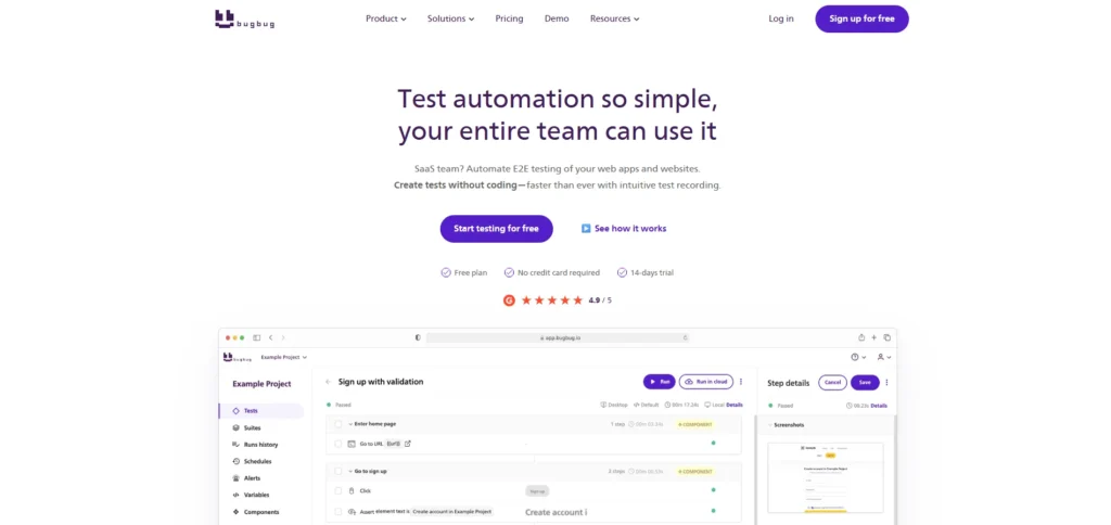 Automation Testing Tool - BugBug