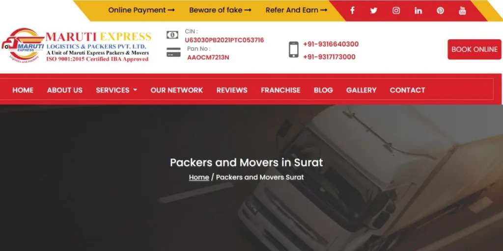 Packers and Movers in Surat