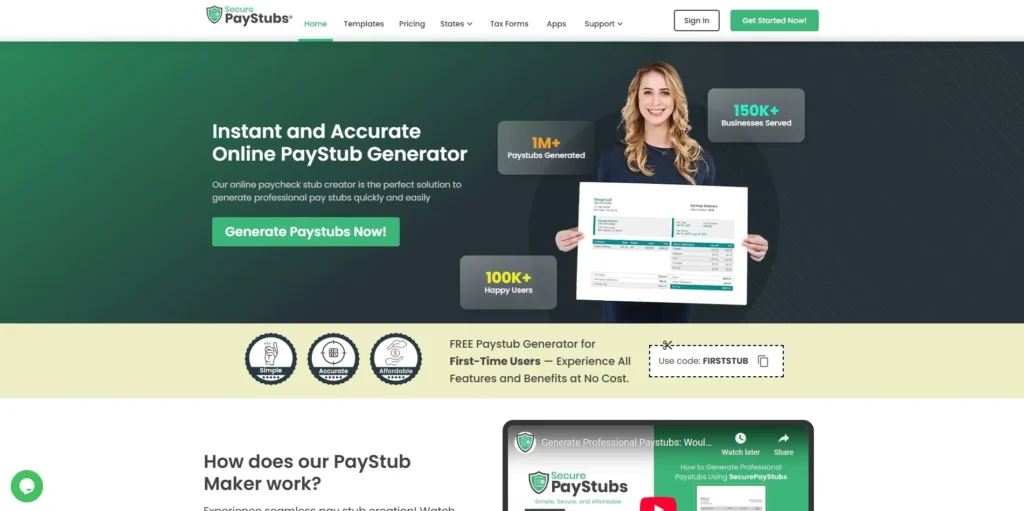 Paycheck Stub Online-paystub generator