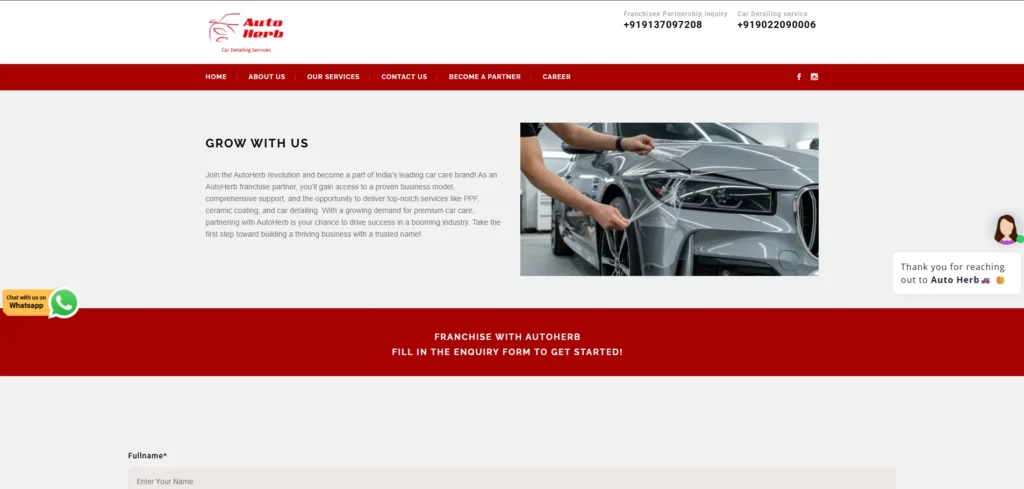 Auto Herb-Automotive Franchises to Consider in India