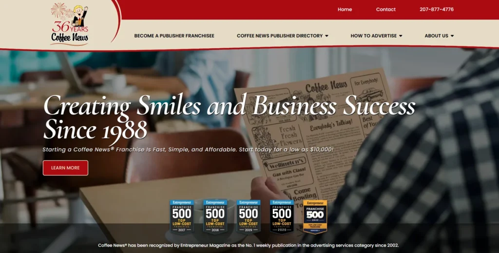 Coffee News-Creative Franchises Under $5000 in the USA