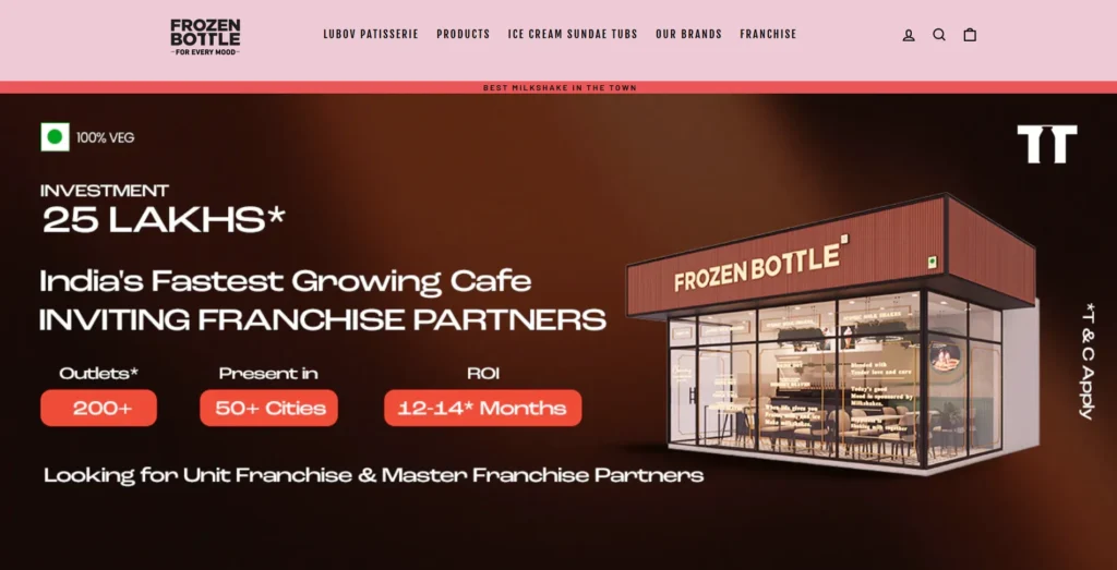 FOCO Franchise in India - Frozen Bottle