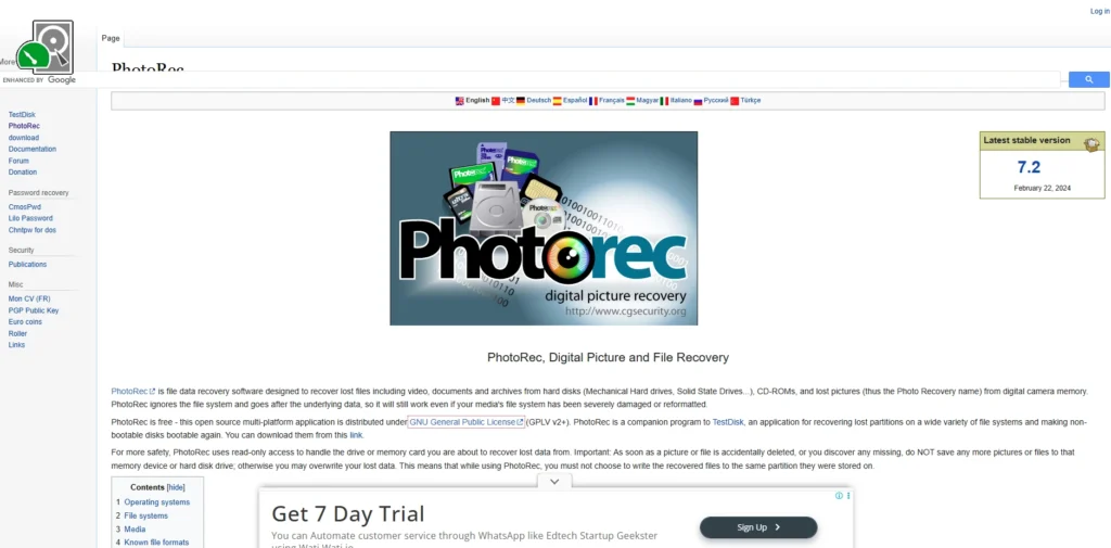 PhotoRec-Data Recovery Software for Mac