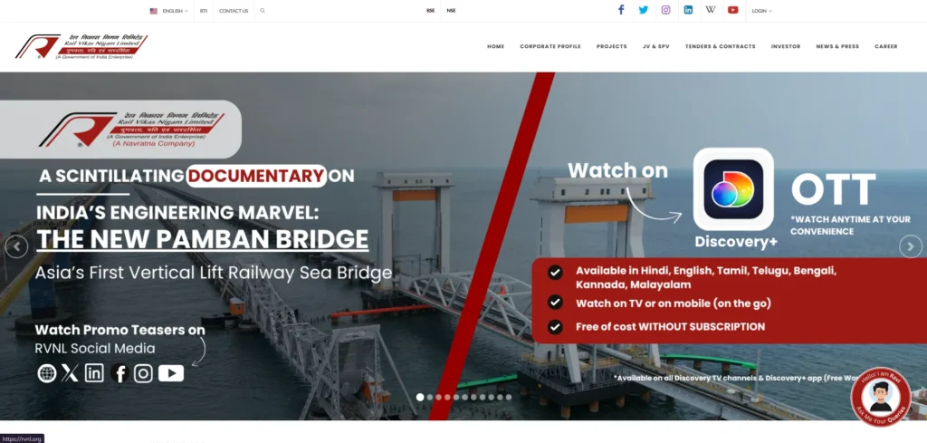 Rail Vikas Nigam Limited (RVNL)-Navratna Companies in India
