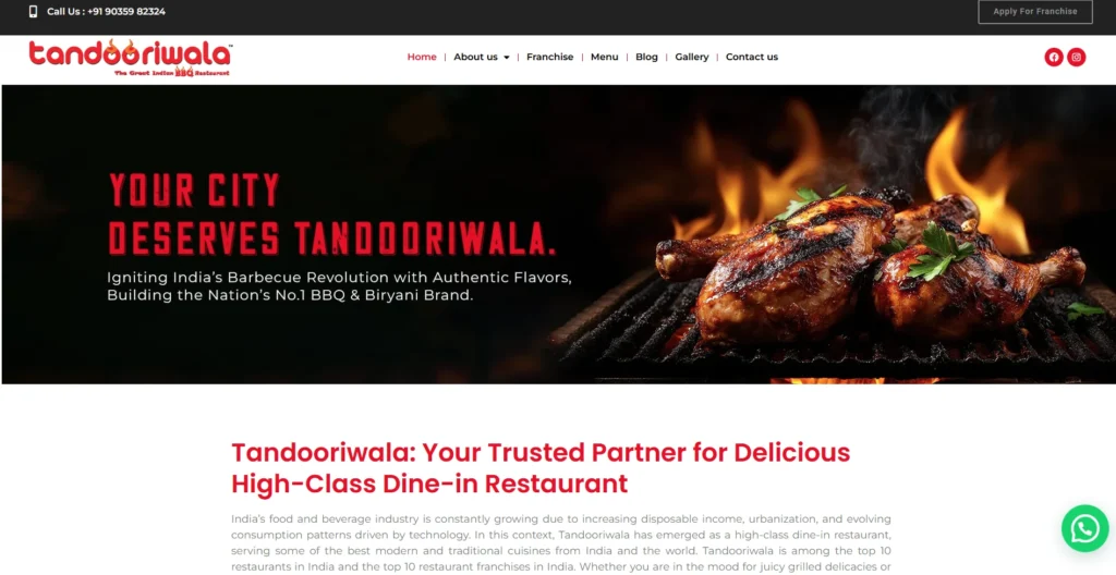 FOCO Franchise in India - Tandooriwala
