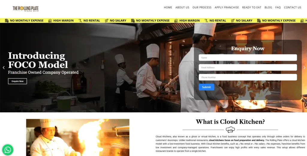 FOCO Franchise in India - The Rolling Plate