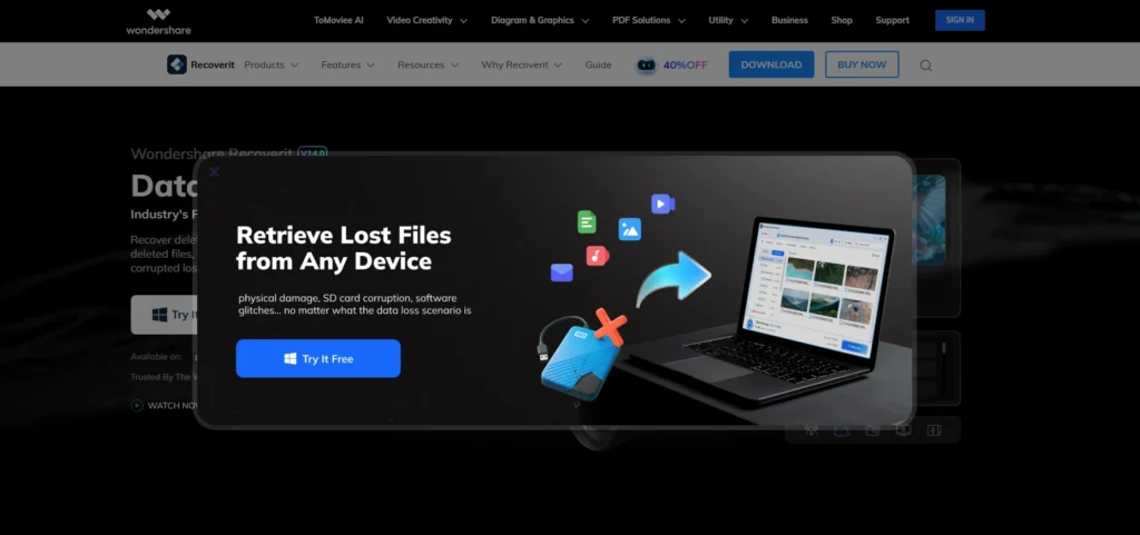 Wondershare Recoverit-Data Recovery Software for Mac