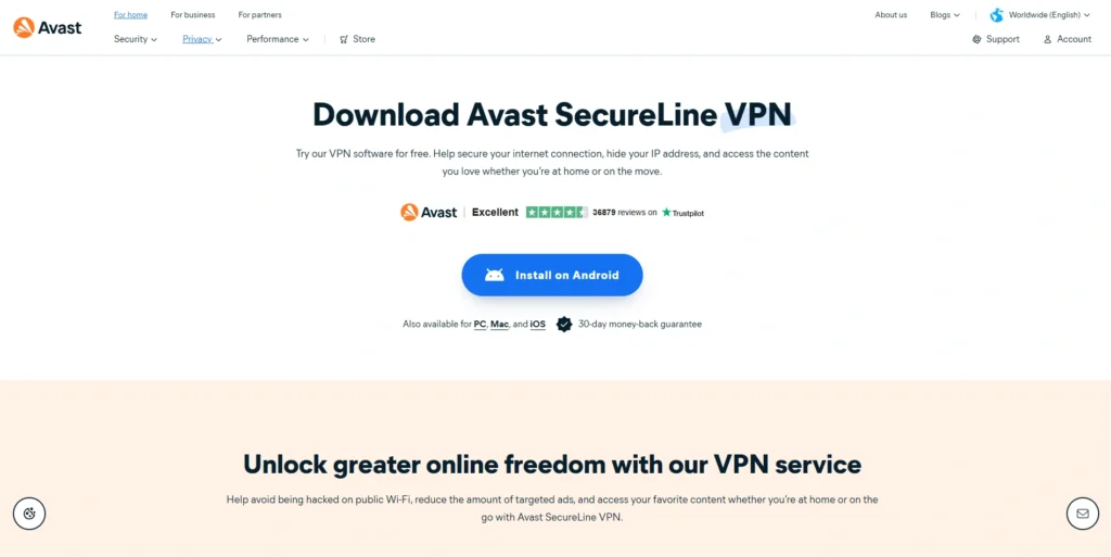 Avast SecureLine VPN-VPN for Android TV 