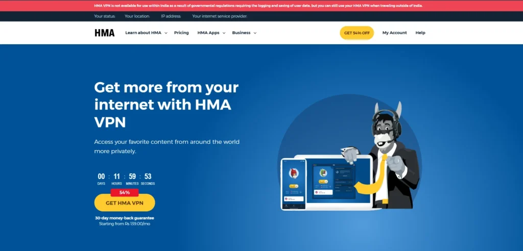 HMA (HideMyAss)-VPN for Firefox