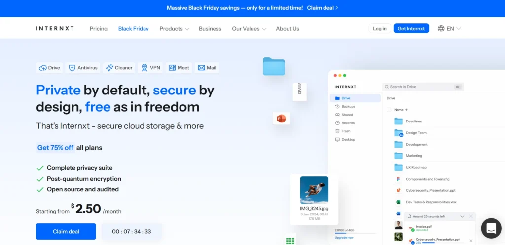 Cloud Storage Alternative - Internxt