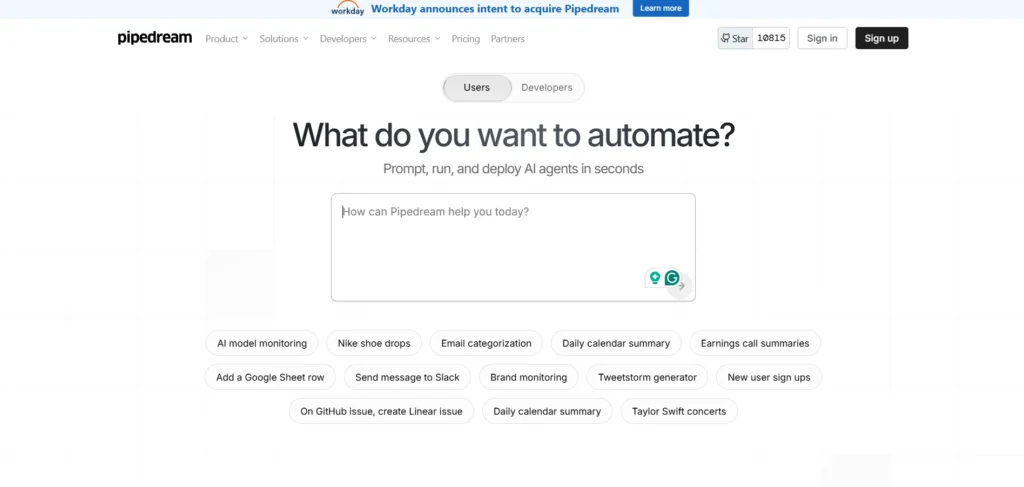 n8n Alternative & Competitor -Pipedream