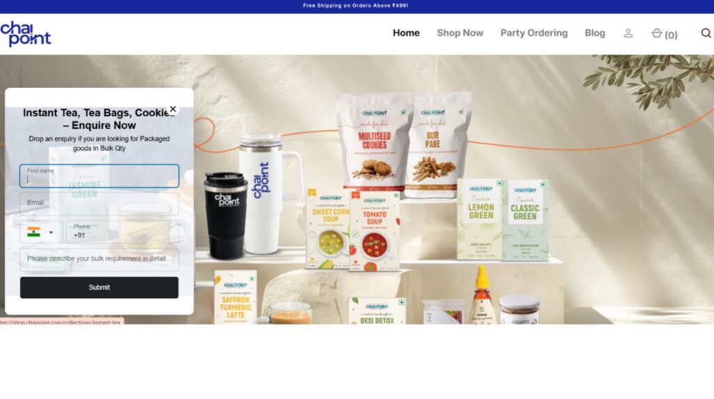 Tea Franchise in India