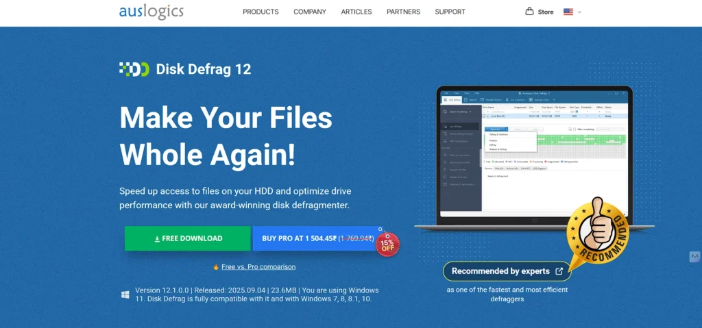 Disk Cleanup Software - Auslogics Disk Defrag