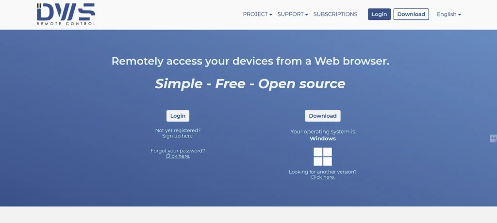 AnyDesk Alternatives - DWService