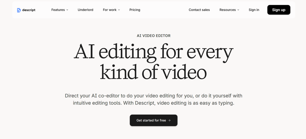 Dictation Software - Descript