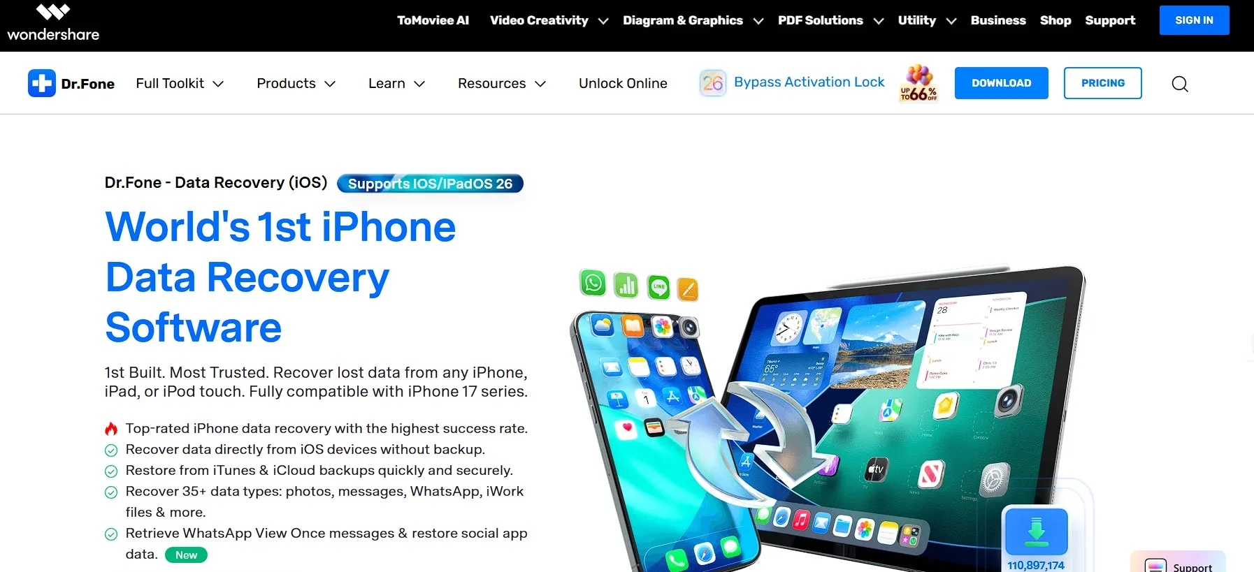 15 Best iPhone Data Restore Software - Dr.Fone – iPhone Data Recovery