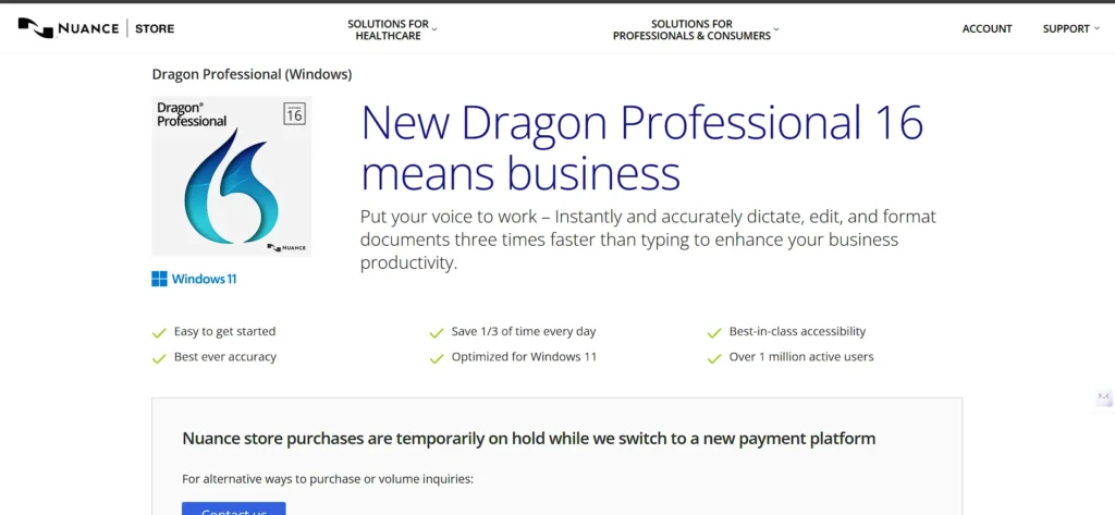 Dictation Software - Dragon Professional