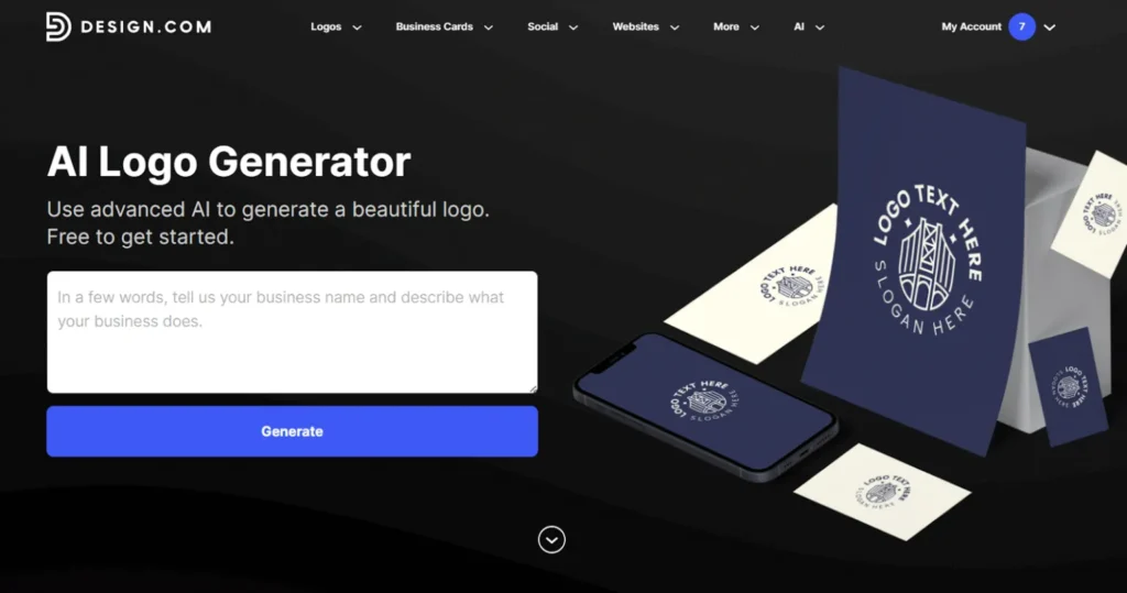 How to Use the Design.com AI Logo Maker Step 1