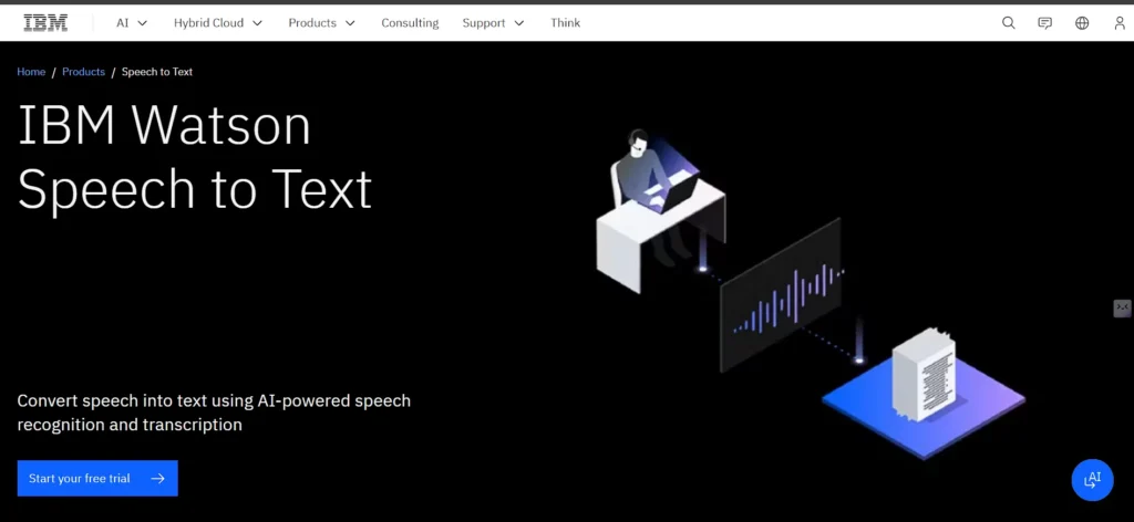 Dictation Software - IBM Watson Speech to Text