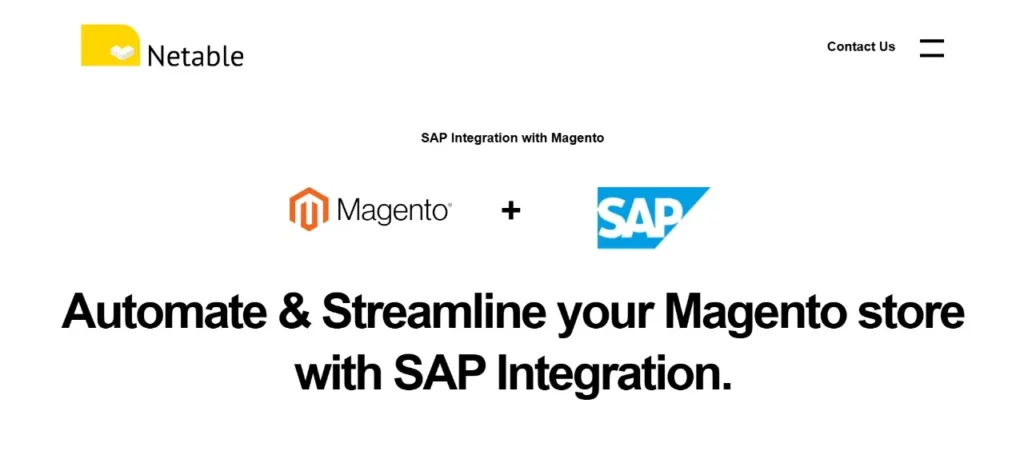 Magento SAP Integration Solution - Netable SAP Business One Integration