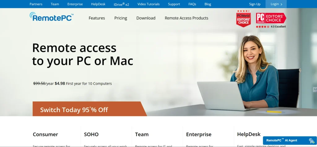 AnyDesk Alternatives - RemotePC