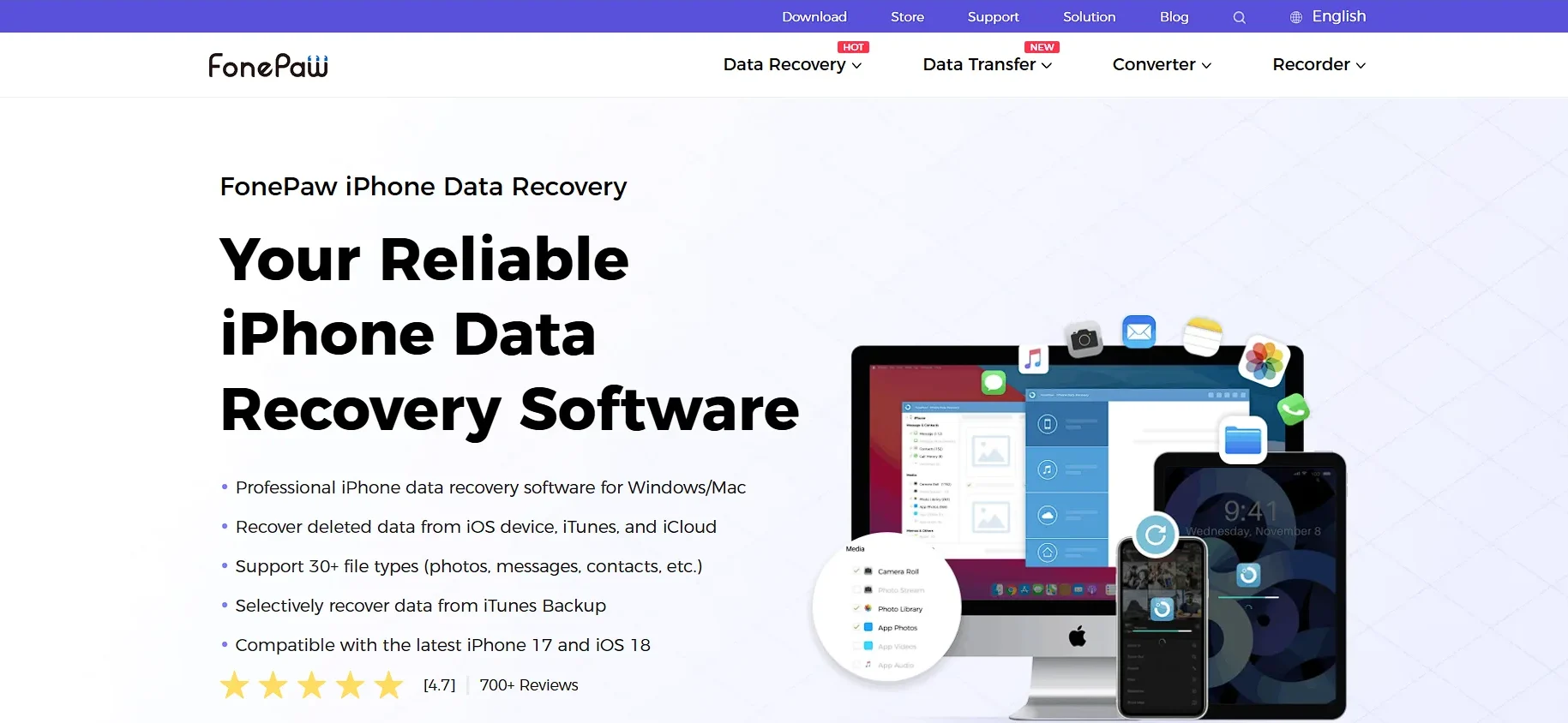 15 Best iPhone Data Restore Software - FonePaw iPhone Data Recovery
