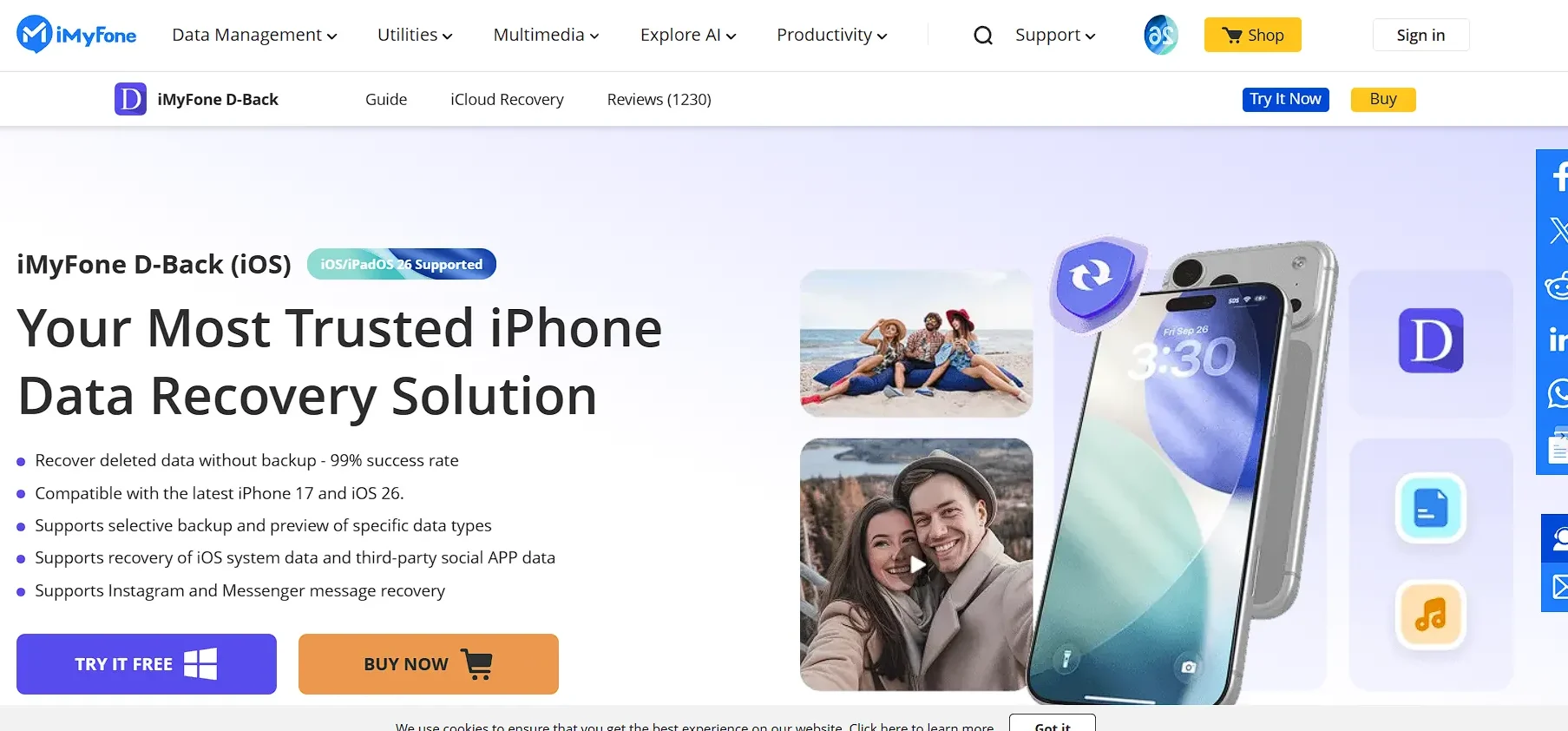 15 Best iPhone Data Restore Software - iMyFone D-Back