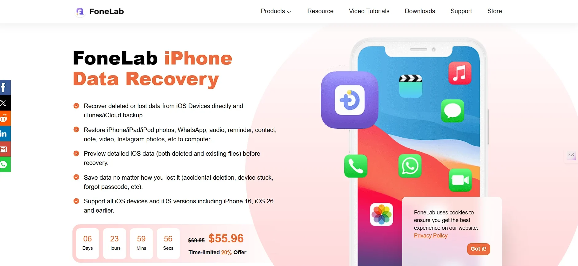 15 Best iPhone Data Restore Software - FoneLab Data Recovery of the iPhone