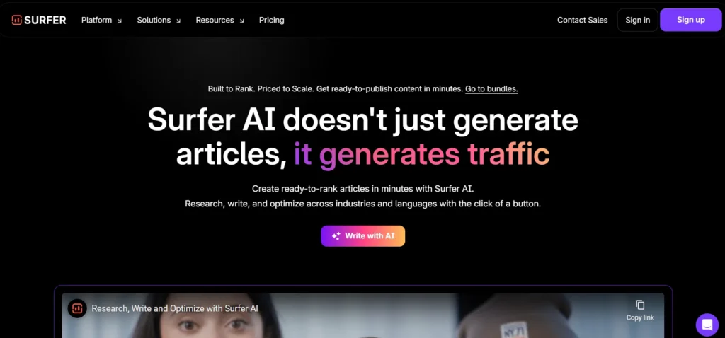 SEO Automation Tool - Surfer AI