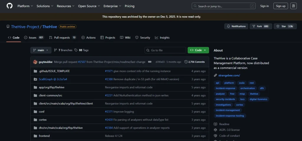 Open Source Cybersecurity Tool - TheHive ProjectÂ
