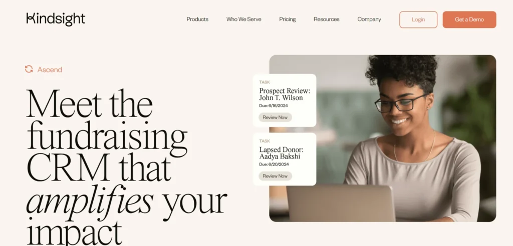 Fundraising CRM Platform - ascend fundraising CRM by Kindsight