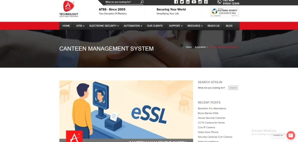 Canteen Management Software-ATS Canteen Management