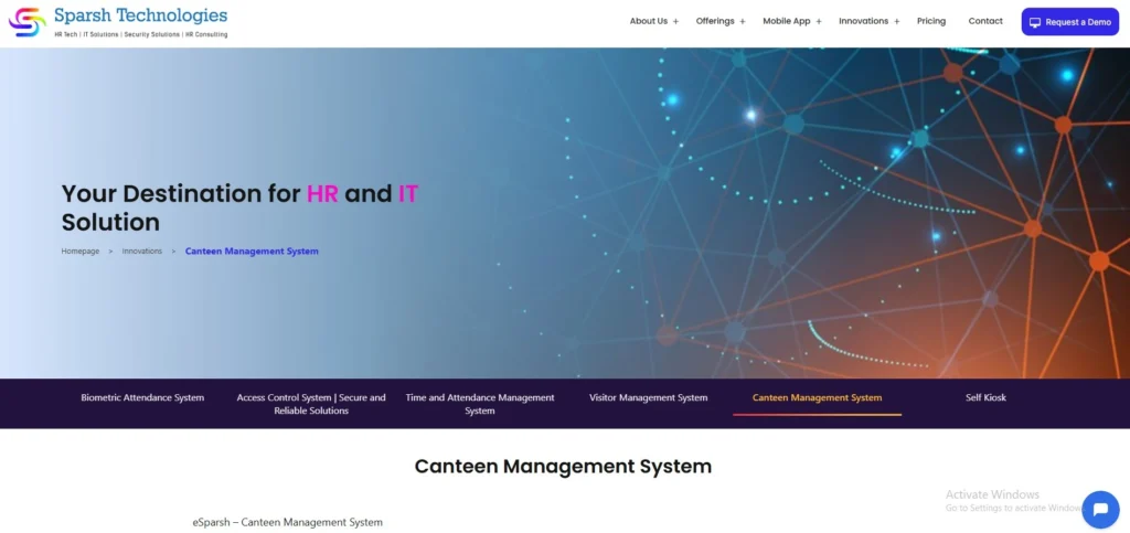 Canteen Management Software-eSparsh Canteen