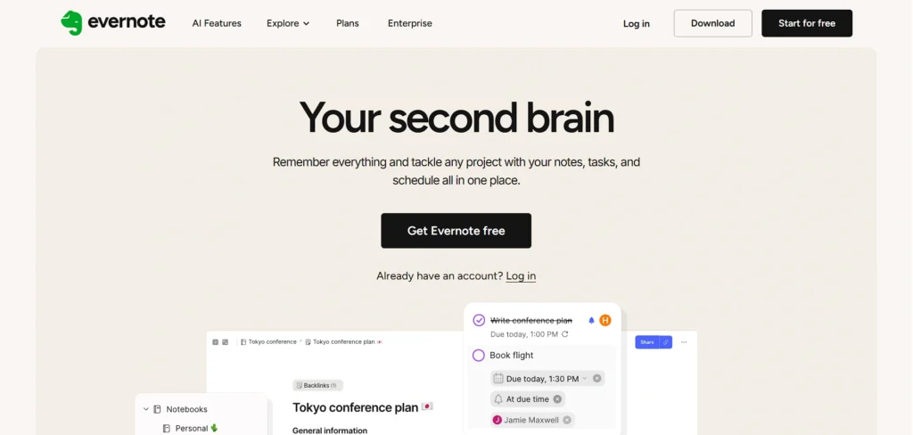 note taking app for ipad - Evernote