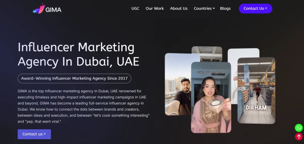 Influencer Marketing Agency in Dubai - GIMA