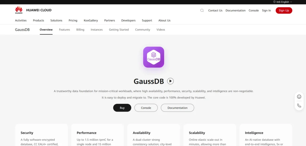Secure Database Management Platform - GaussDB (Huawei)