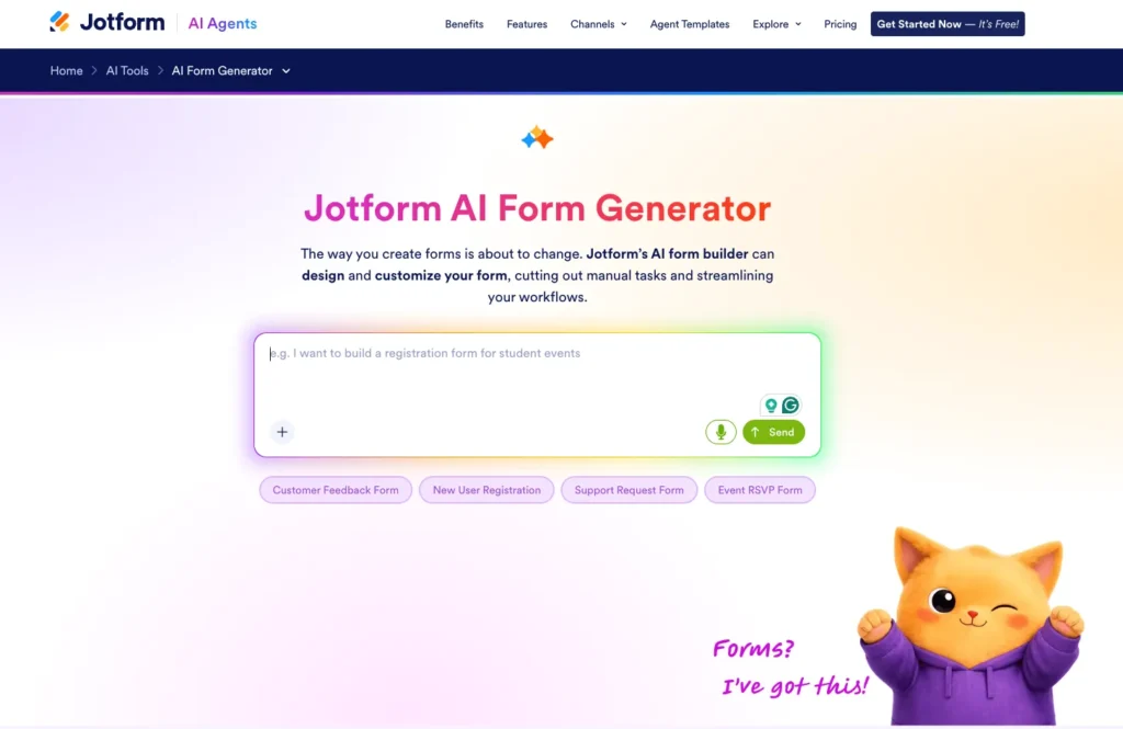 Jotform AI Form Generator