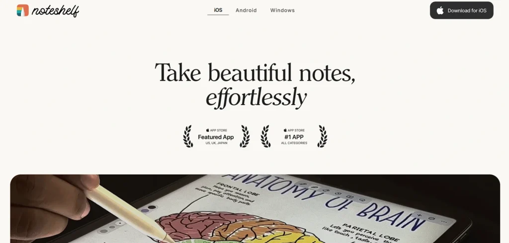 note taking app for ipad - Noteshelf