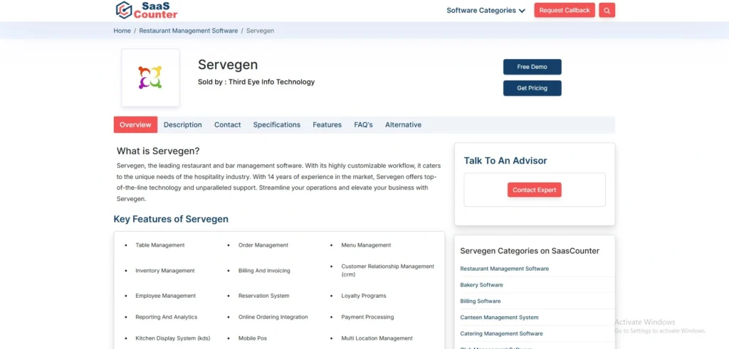 Canteen Management Software- Servegen – Customizable food & canteen operations workflow